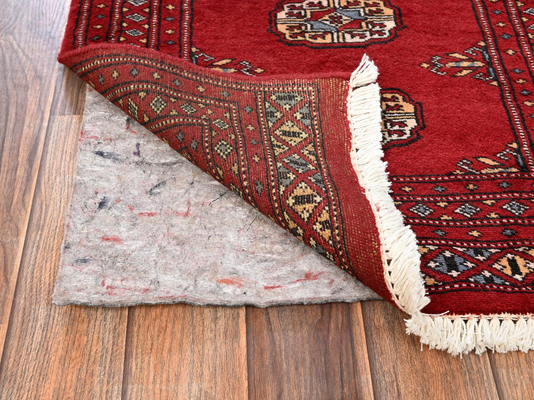 2'0" x 3'2" New Hand Knotted Red Wool Rectangle Oriental Rug - MOA1022003