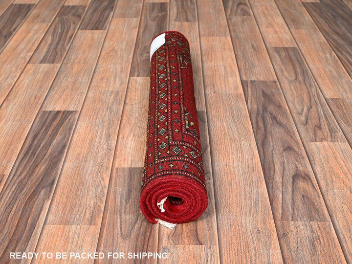 2'0" x 3'2" New Hand Knotted Red Wool Rectangle Oriental Rug - MOA1022003