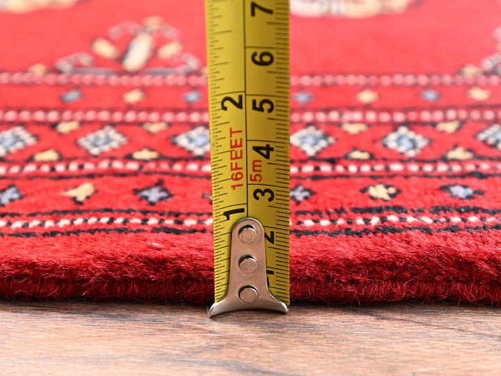 2'0" x 3'2" New Hand Knotted Red Wool Rectangle Oriental Rug - MOA1022003