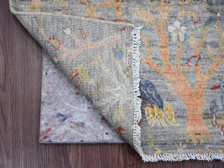 2'1" x 3'1" New Hand Knotted Grey Wool Rectangle Oriental Rug - MOA10220042