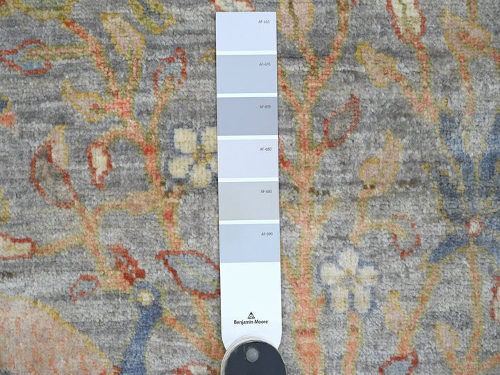 2'1" x 3'1" New Hand Knotted Grey Wool Rectangle Oriental Rug - MOA10220042