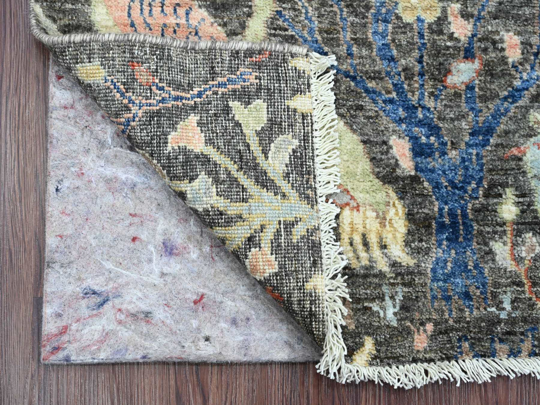 2'0" x 6'2" New Hand Knotted Grey Wool Runner Oriental Rug - MOA10220043