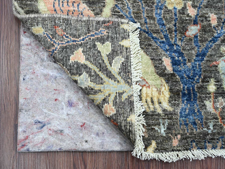 2'0" x 6'2" New Hand Knotted Grey Wool Runner Oriental Rug - MOA10220043