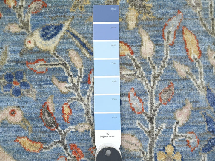 2'0" x 2'11" New Hand Knotted Blue Wool Rectangle Oriental Rug - MOA10220044