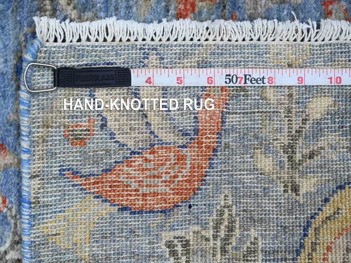 2'0" x 2'11" New Hand Knotted Blue Wool Rectangle Oriental Rug - MOA10220044