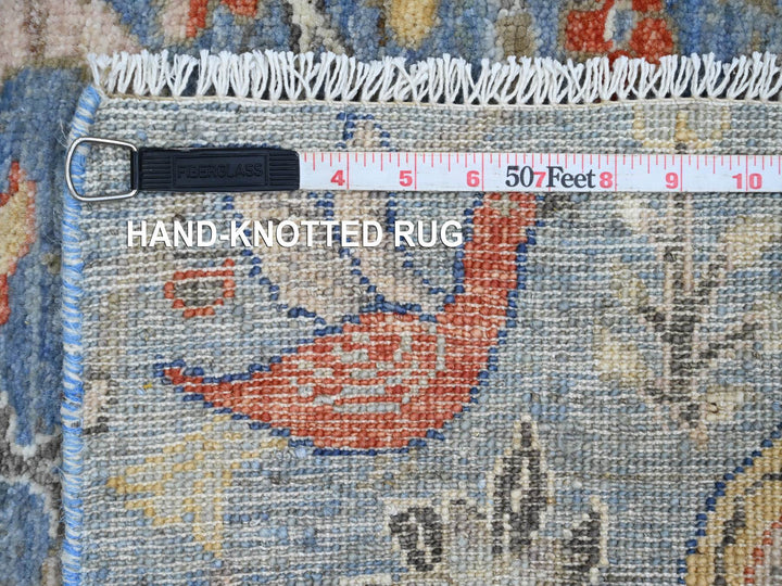 2'1" x 2'11" New Hand Knotted Blue Wool Rectangle Oriental Rug - MOA10220046