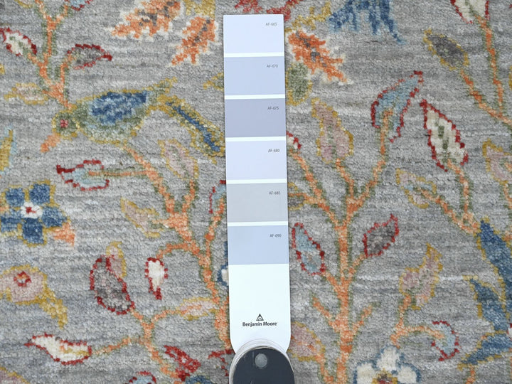 2'0" x 6'2" New Hand Knotted Grey Wool Runner Oriental Rug - MOA10220049