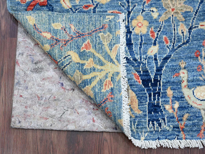 2'1" x 2'10" New Hand Knotted Blue Wool Rectangle Oriental Rug - MOA10220056