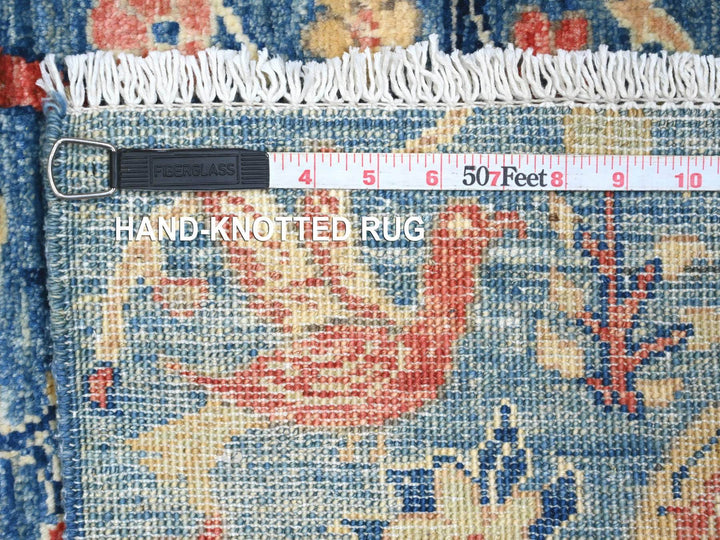 2'0" x 2'11" New Hand Knotted Blue Wool Rectangle Oriental Rug - MOA10220059