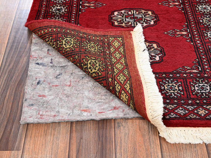 2'1" x 2'11" New Hand Knotted Red Wool Rectangle Oriental Rug - MOA1022005