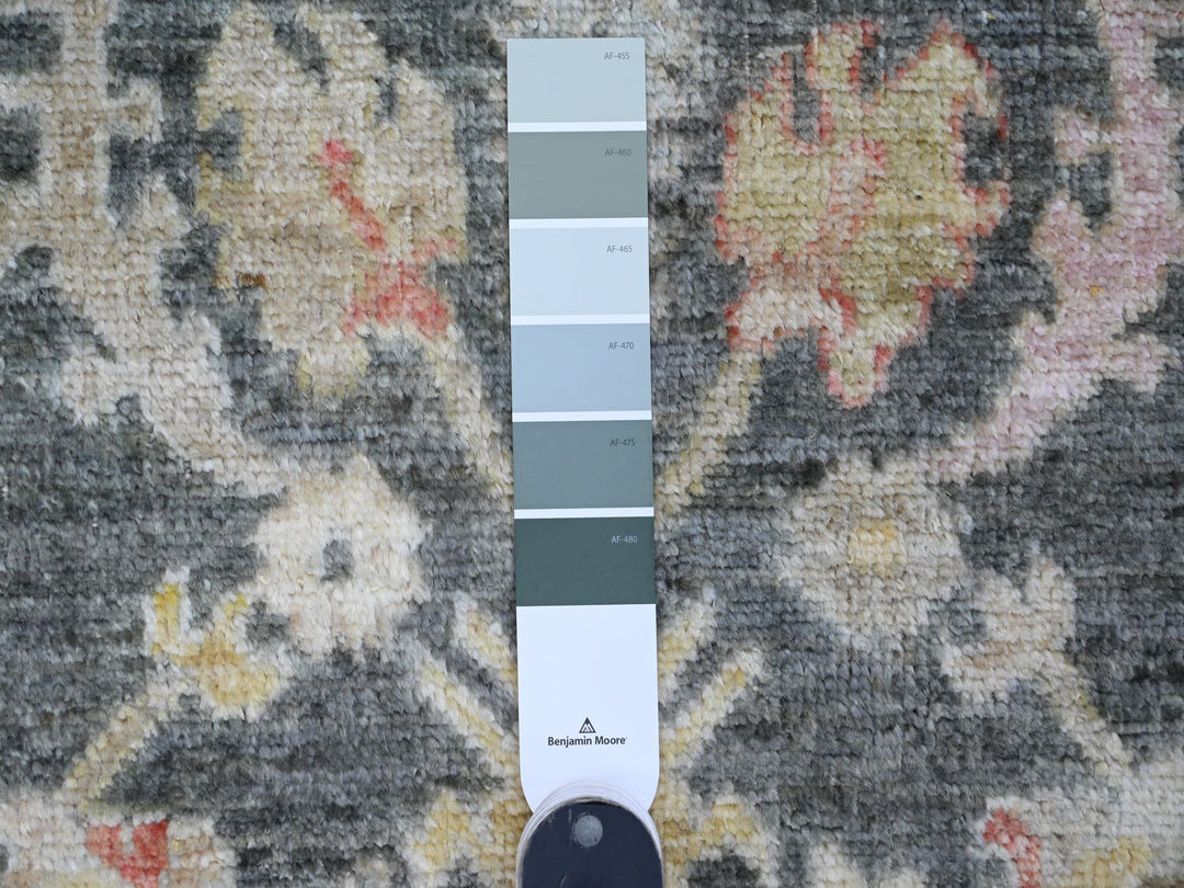 4'0" x 5'9" New Hand Knotted Grey Wool Rectangle Oriental Rug - MOA10220067
