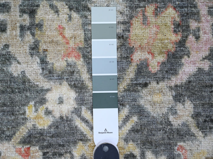 4'0" x 5'9" New Hand Knotted Grey Wool Rectangle Oriental Rug - MOA10220067