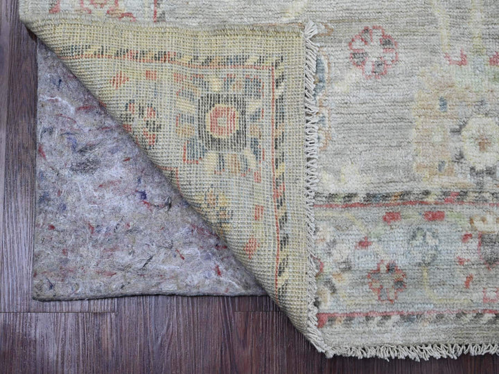 4'2" x 9'10" New Hand Knotted Grey Wool Runner Oriental Rug - MOA10220068