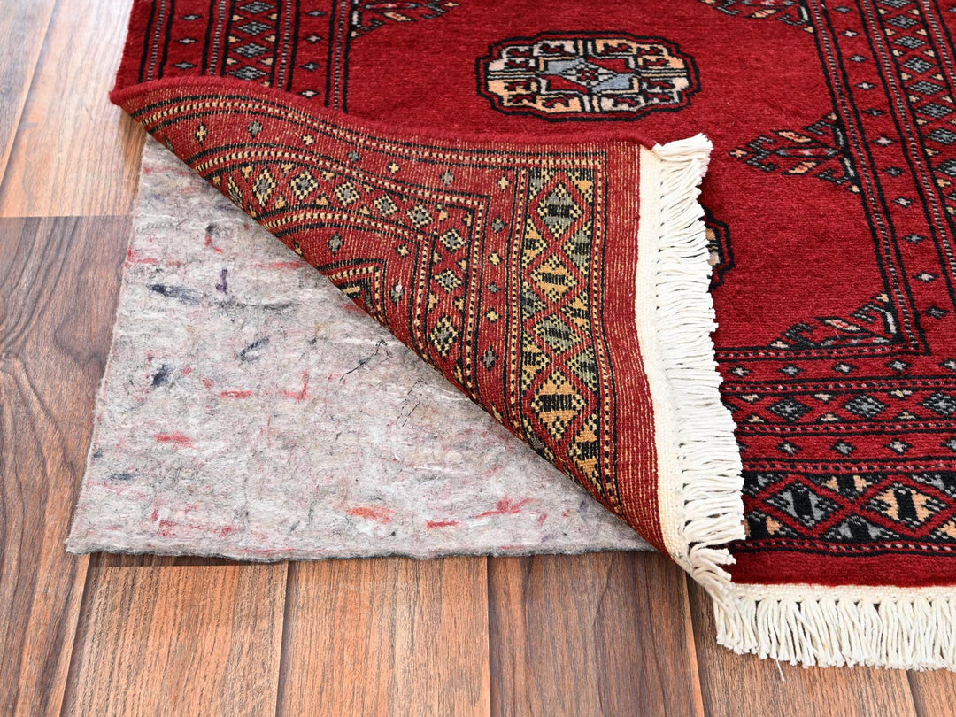 2'0" x 3'0" New Hand Knotted Red Wool Rectangle Oriental Rug - MOA1022006