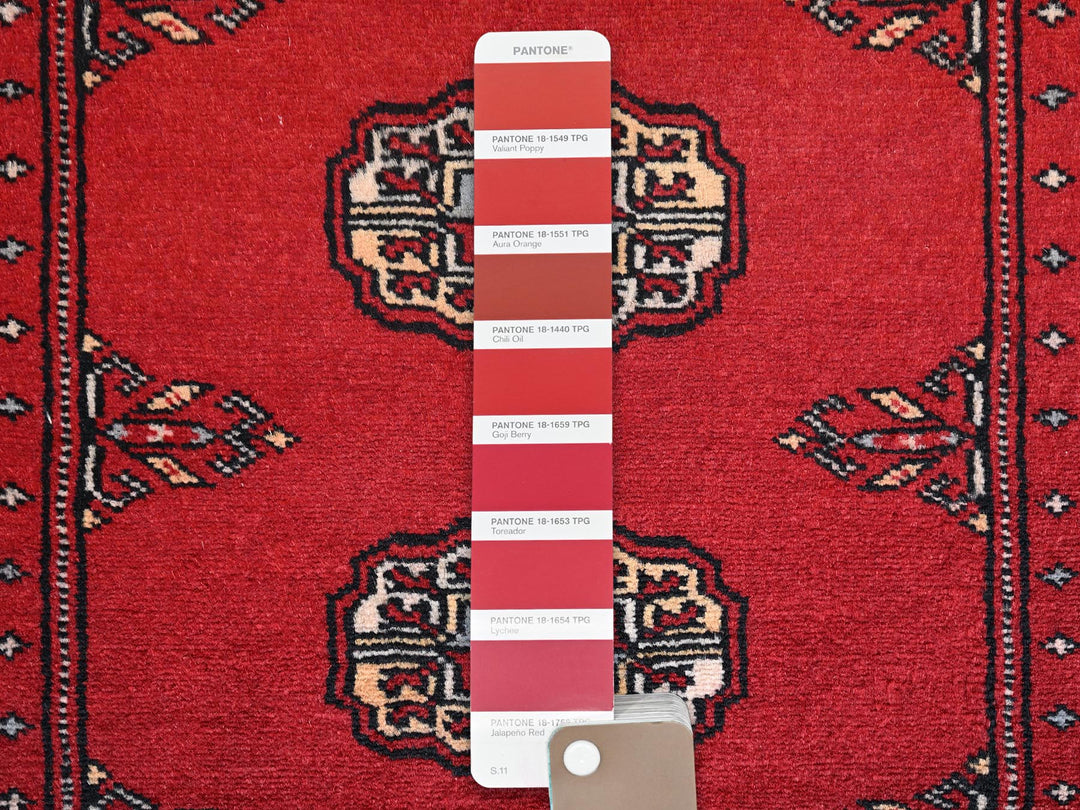 2'0" x 3'0" New Hand Knotted Red Wool Rectangle Oriental Rug - MOA1022006