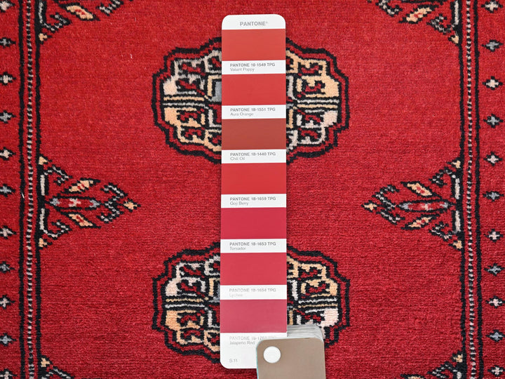 2'0" x 3'0" New Hand Knotted Red Wool Rectangle Oriental Rug - MOA1022006