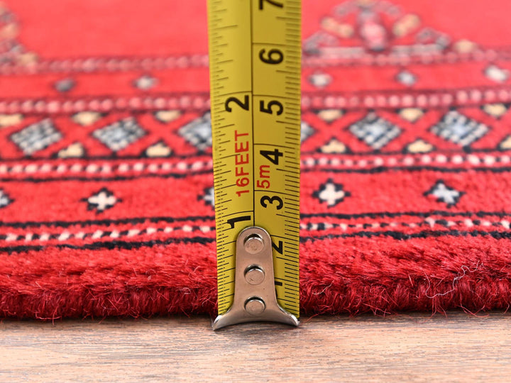 2'0" x 3'0" New Hand Knotted Red Wool Rectangle Oriental Rug - MOA1022006