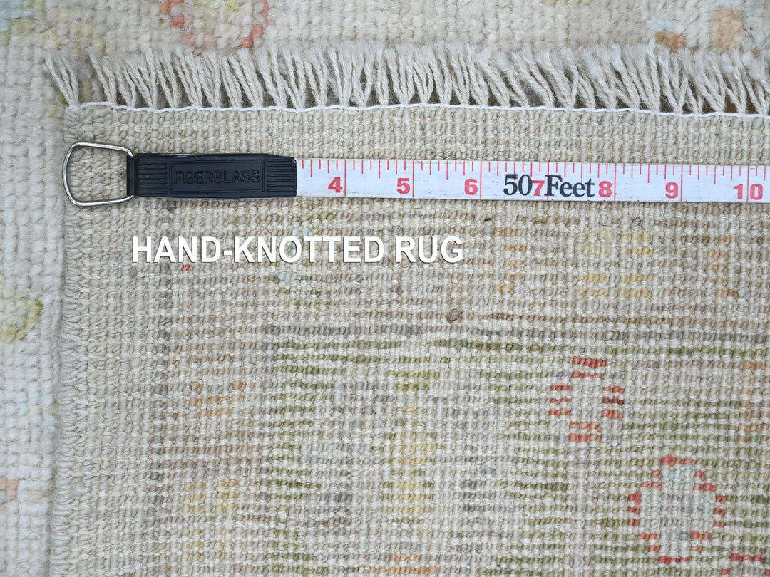 4'1" x 5'11" New Hand Knotted Grey Wool Rectangle Oriental Rug - MOA10220072