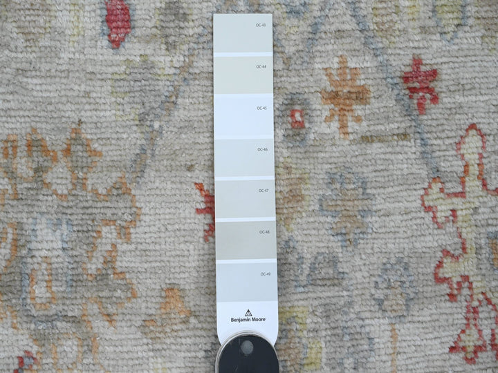 3'10" x 12'3" New Hand Knotted Ivory Wool Runner Oriental Rug - MOA10220074