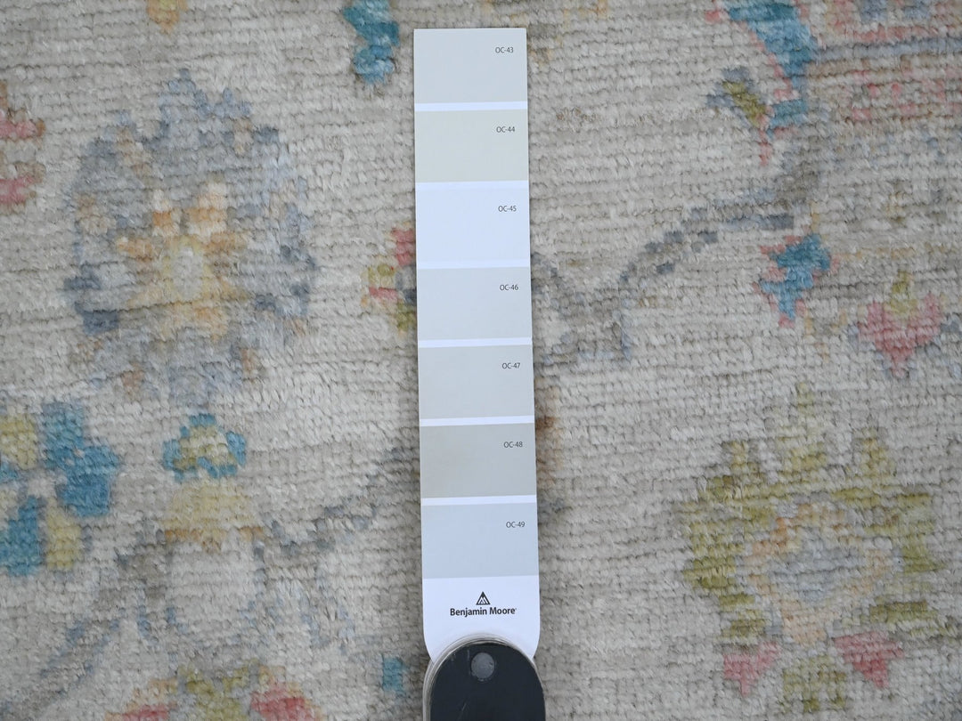 4'1" x 9'6" New Hand Knotted Ivory Wool Runner Oriental Rug - MOA10220076