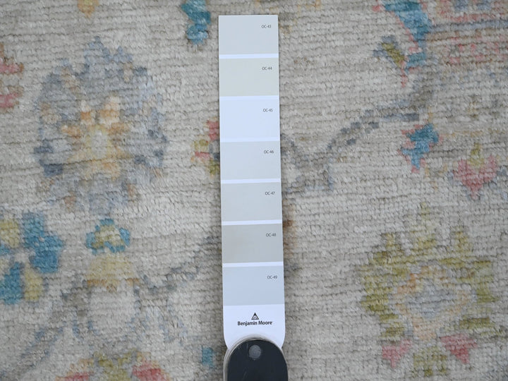 4'1" x 9'6" New Hand Knotted Ivory Wool Runner Oriental Rug - MOA10220076