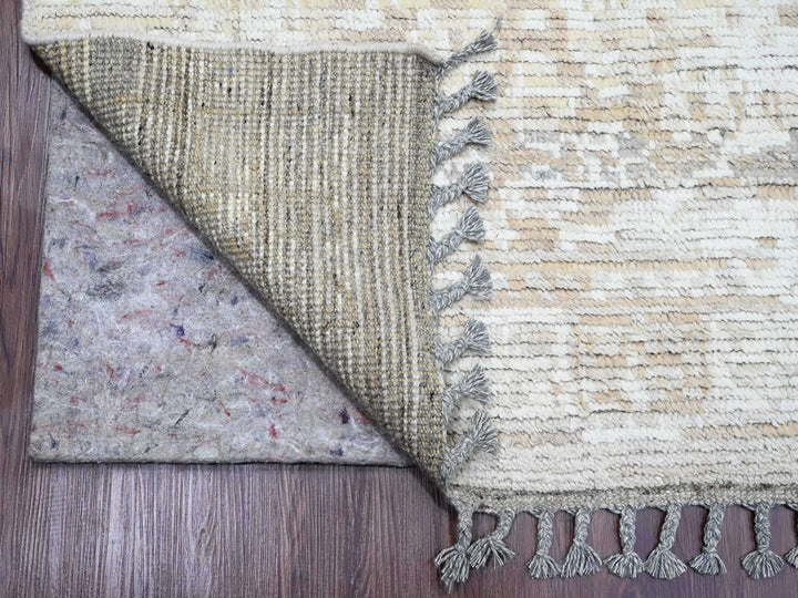 9'1" x 12'5" New Hand Knotted Brown Wool Rectangle Oriental Rug - MOA10220079