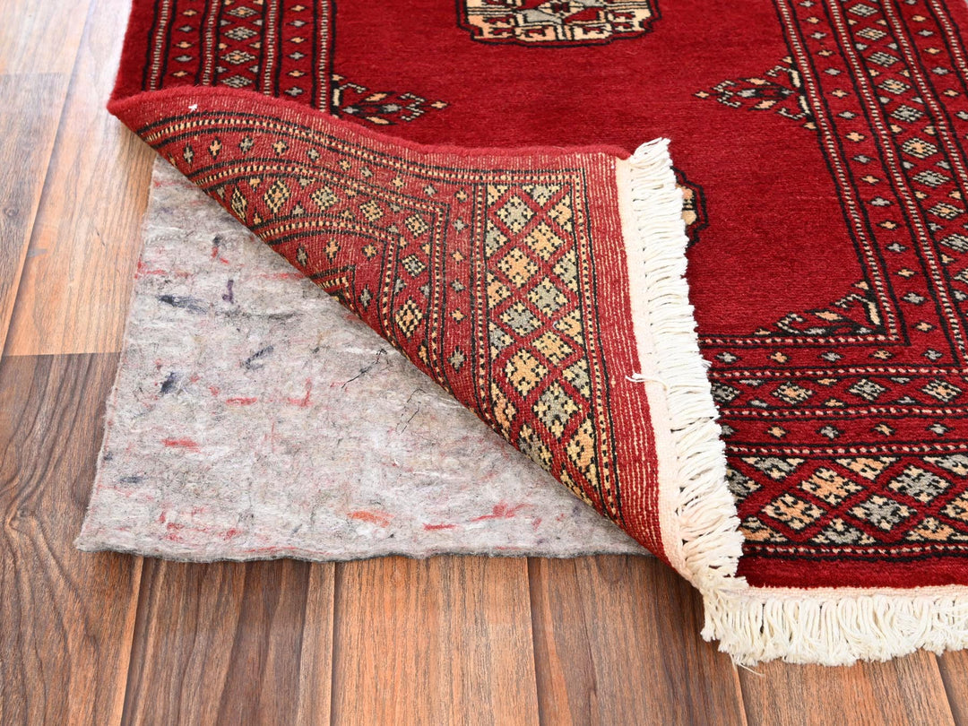 2'0" x 3'1" New Hand Knotted Red Wool Rectangle Oriental Rug - MOA1022007