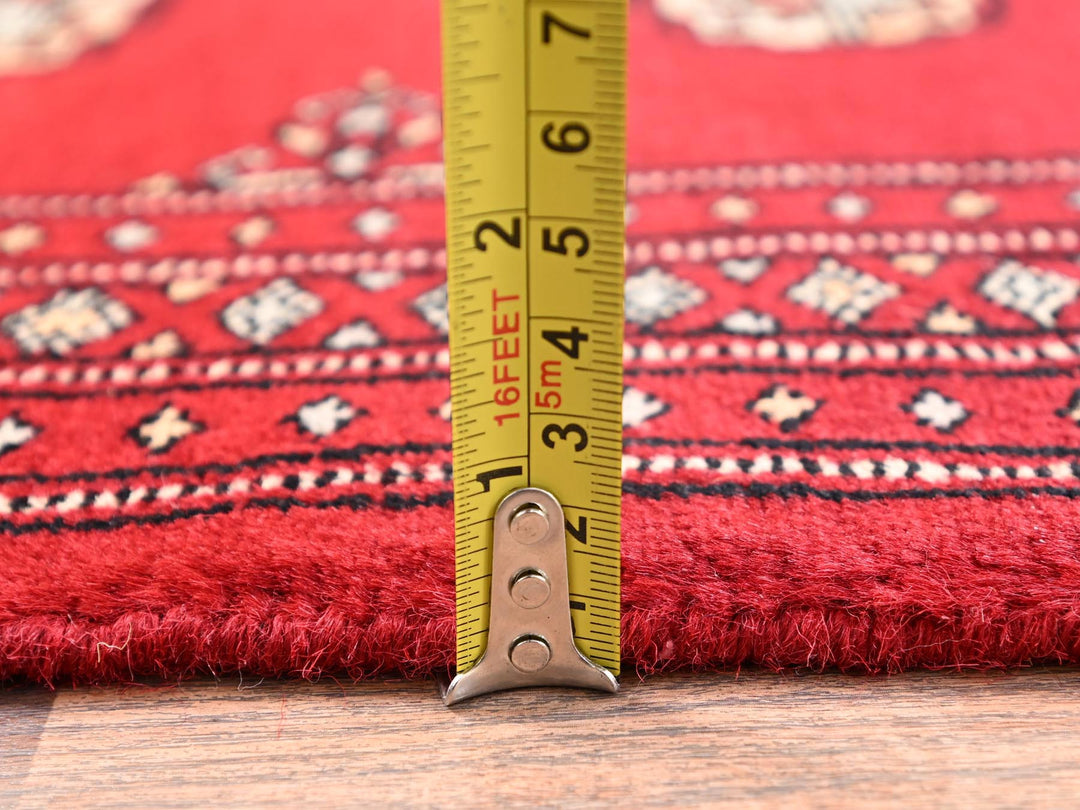 2'0" x 3'1" New Hand Knotted Red Wool Rectangle Oriental Rug - MOA1022007