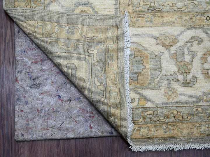 8'10" x 11'8" New Hand Knotted Grey Wool Rectangle Oriental Rug - MOA10220083
