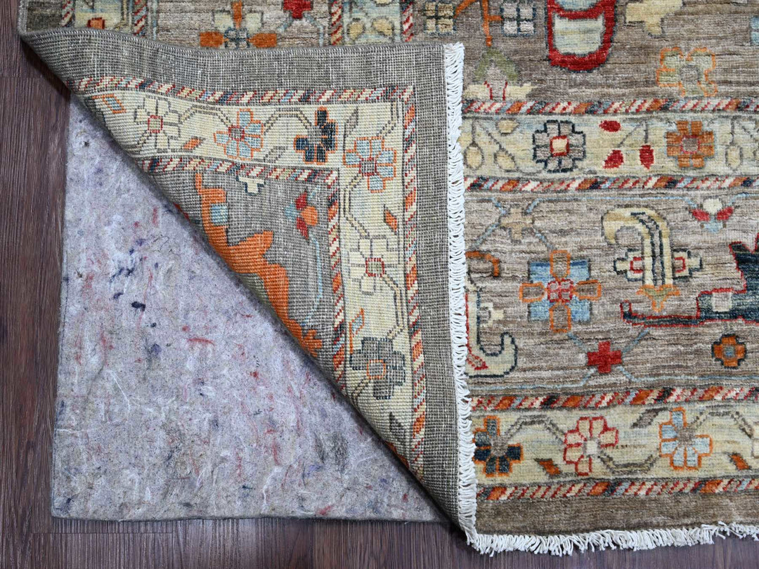 10'0" x 13'10" New Hand Knotted Brown Wool Rectangle Oriental Rug - MOA10220084