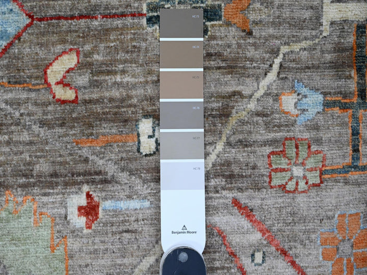 10'0" x 13'10" New Hand Knotted Brown Wool Rectangle Oriental Rug - MOA10220084