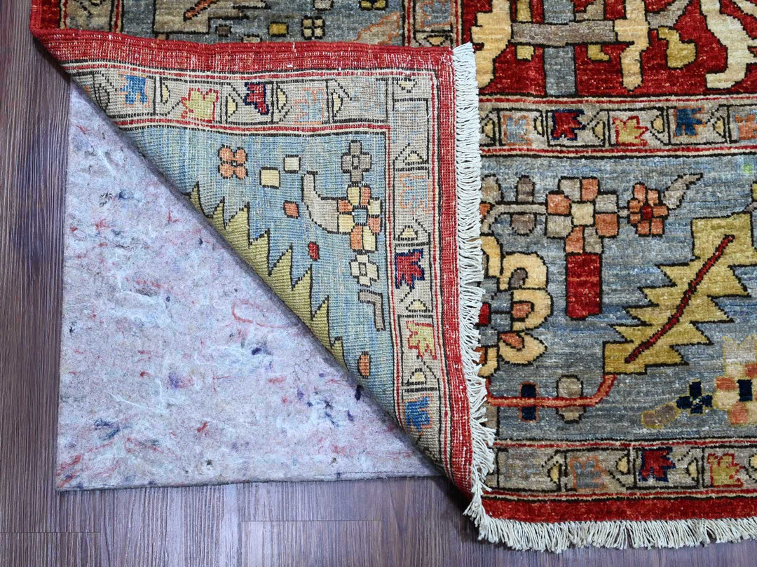 9'6" x 12'0" New Hand Knotted Red Wool Rectangle Oriental Rug - MOA10220085