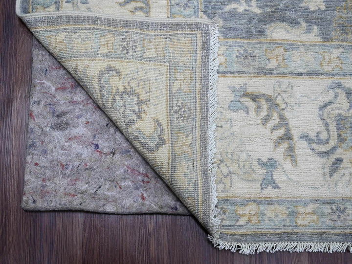 8'2" x 9'8" New Hand Knotted Grey Wool Rectangle Oriental Rug - MOA10220086