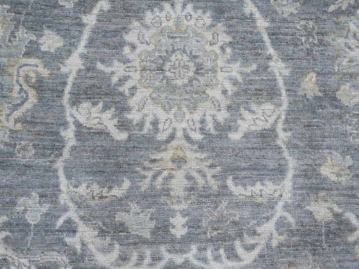 8'2" x 9'8" New Hand Knotted Grey Wool Rectangle Oriental Rug - MOA10220086