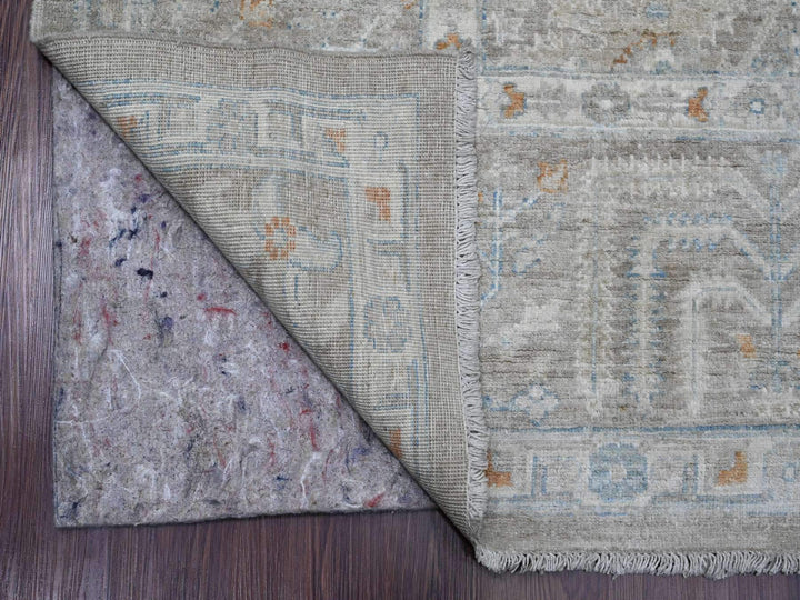 8'1" x 9'10" New Hand Knotted Grey Wool Rectangle Oriental Rug - MOA10220087