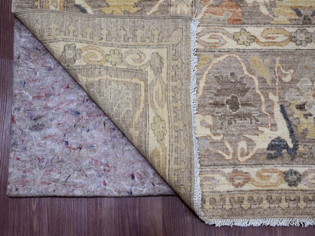 7'10" x 9'8" New Hand Knotted Brown Wool Rectangle Oriental Rug - MOA10220088