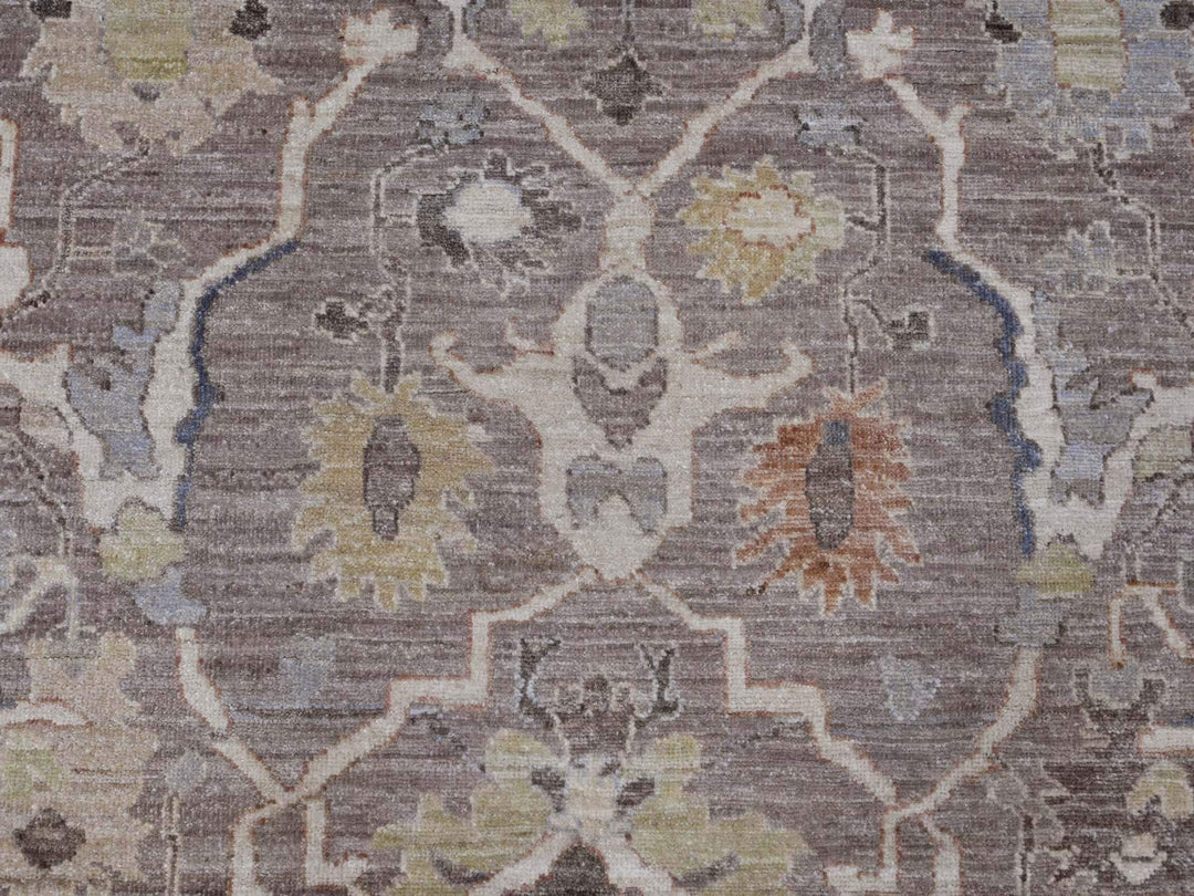 7'10" x 9'8" New Hand Knotted Brown Wool Rectangle Oriental Rug - MOA10220088
