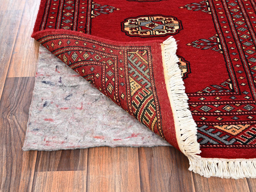 2'0" x 3'1" New Hand Knotted Red Wool Rectangle Oriental Rug - MOA1022008