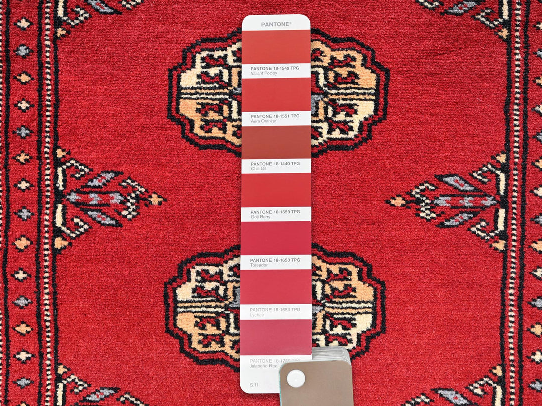 2'0" x 3'1" New Hand Knotted Red Wool Rectangle Oriental Rug - MOA1022008