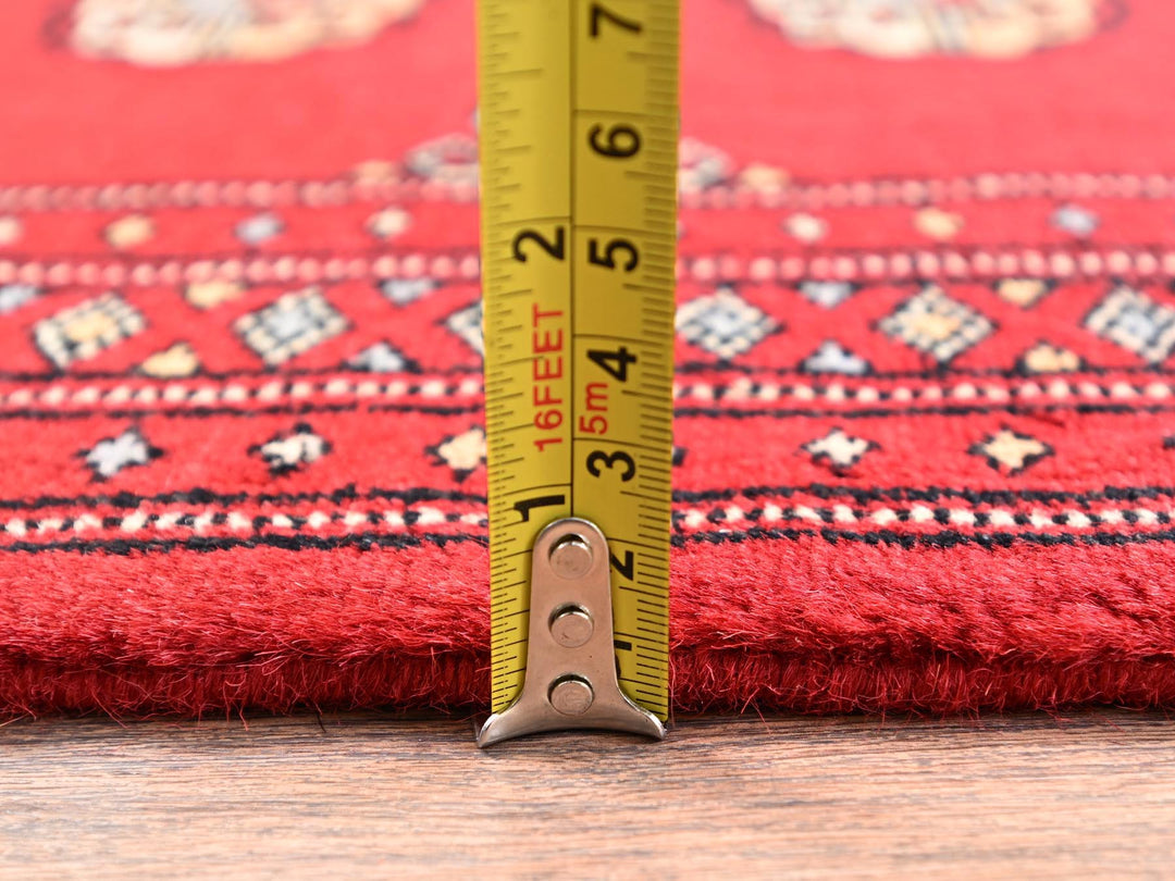 2'0" x 3'1" New Hand Knotted Red Wool Rectangle Oriental Rug - MOA1022008