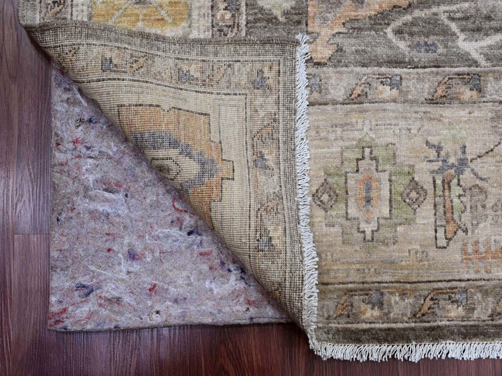 8'1" x 9'9" New Hand Knotted Grey Wool Rectangle Oriental Rug - MOA10220091