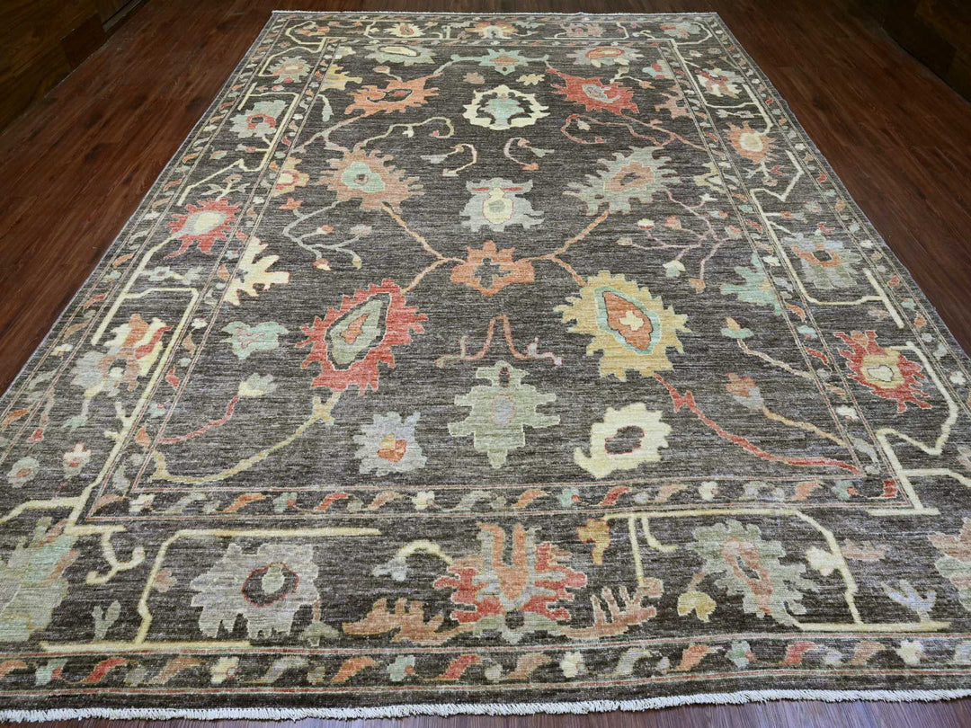 10'0" x 13'5" New Hand Knotted Brown Wool Rectangle Oriental Rug - MOA10220093