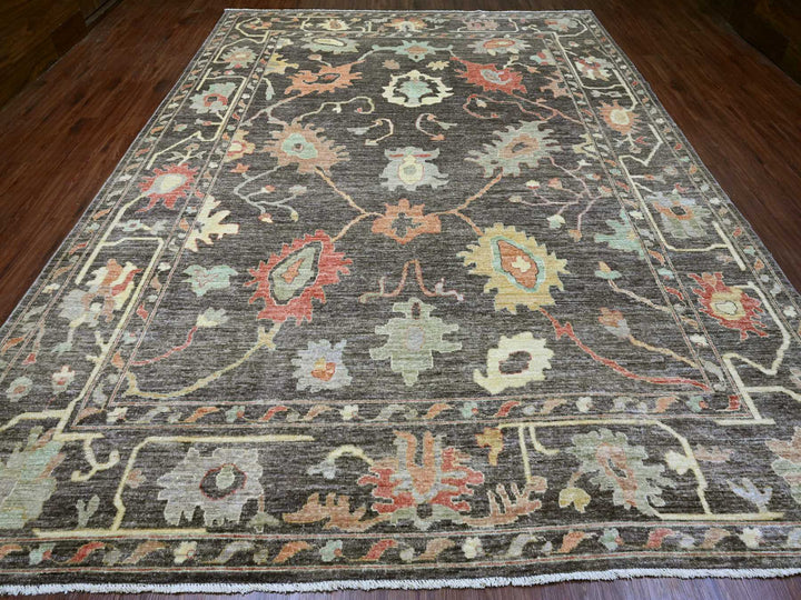 10'0" x 13'5" New Hand Knotted Brown Wool Rectangle Oriental Rug - MOA10220093