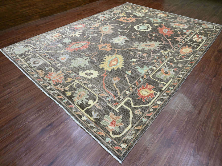10'0" x 13'5" New Hand Knotted Brown Wool Rectangle Oriental Rug - MOA10220093