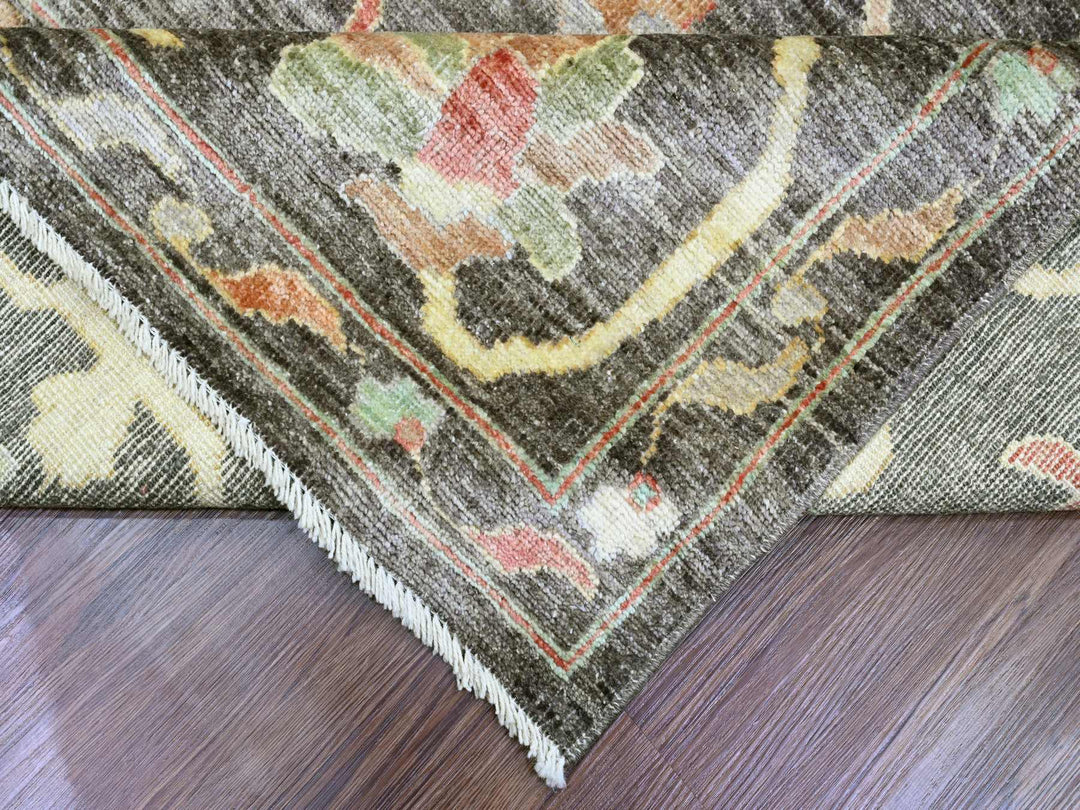 10'0" x 13'5" New Hand Knotted Brown Wool Rectangle Oriental Rug - MOA10220093
