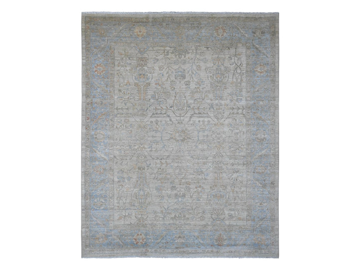8'2" x 9'11" New Hand Knotted Ivory Wool Rectangle Oriental Rug - MOA10220101