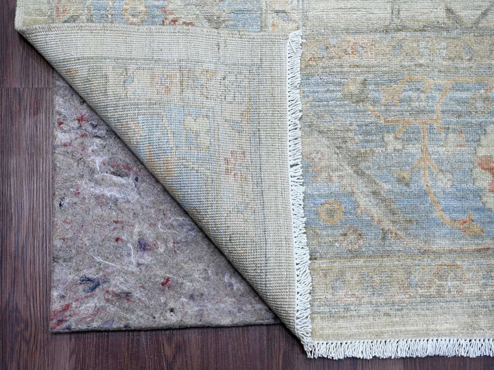 8'2" x 9'11" New Hand Knotted Ivory Wool Rectangle Oriental Rug - MOA10220101