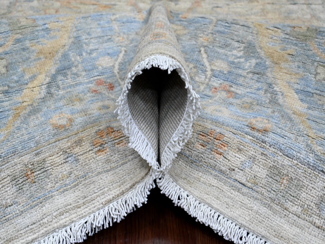 8'2" x 9'11" New Hand Knotted Ivory Wool Rectangle Oriental Rug - MOA10220101
