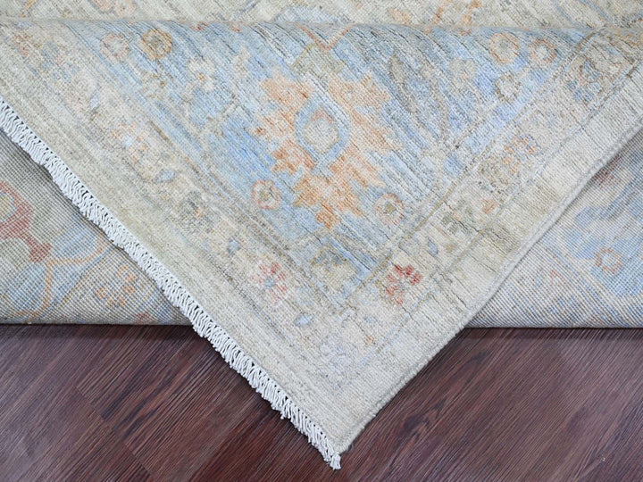 8'2" x 9'11" New Hand Knotted Ivory Wool Rectangle Oriental Rug - MOA10220101