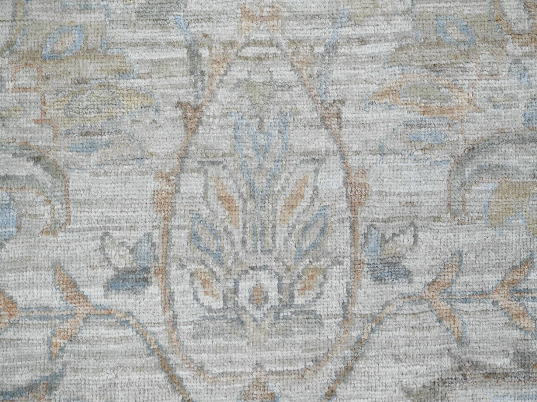8'2" x 9'11" New Hand Knotted Ivory Wool Rectangle Oriental Rug - MOA10220101